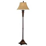 Kenroy Home 20531WTR Ellis Floor Lamp, Weathered Teak Rattan