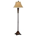 Kenroy Home 20531WTR Ellis Floor Lamp, Weathered Teak Rattan