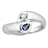 14k Yellow Gold Pear Tanzanite and Diamond Ring .75 TCW