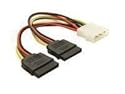 DELOCK Adapter Power SATA HDD2x zu 4Pin-St 10cm