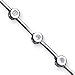 Picture of JewelryWeb:Sterling Silver Polished Fancy Bezel-Set CZ Bracelet - 7 Inch - Box Clasp - JewelryWeb