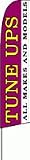 Tune Ups Feather Banner Flag (11.5 x 2.5 Feet)