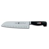 J A Henckels Four Star Hollow Santoku Knife 7"