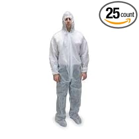 Condor 2KTP1 Hooded, Non-Skid Boot Coverall, XL, PK 25: Industrial &amp; Scientific