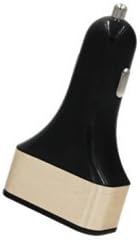 Quick Charger 2.0, 5V 7.2A 36w 4 Usb Ports Car Charger with Aluminum Material, Gold