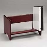 Advantus 09753 Wood rack for letter size ring binders, 17-1/4wx10dx10h, mahogany finish