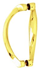 CRL 6 Brass Back-to-Back Sculptured Solid Pull Handle