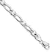 Sterling Silver 9.5mm Fancy Flat Anchor Chain - 24 Inch - Italian