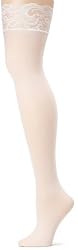 Leg Avenue Women's Sheer Lace Top Stockings with Back Seam #1101 (Black)