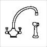 Franke BFT-400 Biflow Traditional Kitchen Faucet Chrome