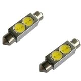 42mm LED Bulbs Pair White 6000k 576, 578, 211-2, 212-2, 214-2 Festoon by Comfort Wheels
