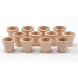 Miniature Wooden Flower Pots