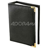 Pioneer Mini Max Oxford Bound Photo Album, Solid Color Sewn Leatherette Black Covers with Brass Accent Corners, Holds 100 4