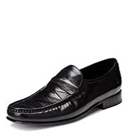 Collezione Leather Pleated Vamp Loafers