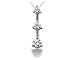 0.50CTW Classic Three Prong Three Stone Diamond Pendant in 14k White Gold