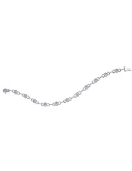 14K White Gold 1.05 Ct Diamond Circles Fashion Bracelet