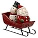 Santa & Snowman Salt and Pepper Shakers with Sled