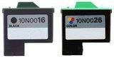 Take4Less 2pk (B+C) 10N0016 16 10N0026 26 ink Cartridges for LEXMARK Z13 Z23 Z33 Z35 Z25 Z605