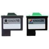 Take4Less 2pk (B+C) 10N0016 16 10N0026 26 ink Cartridges for LEXMARK Z13 Z23 Z33 Z35 Z25... by Compatible