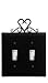 Heart - Double Light Switch Cover