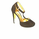 Report Womens's Shoes Guarda Black Suede Closed Toe Heels