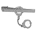 HWC POLICE SECURITY PRIVATE INVESTIGATOR DETECTIVE HANDCUFF UNIFORM TIE CLIP NICKEL SILVER FINISH, GREAT DEAL !