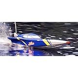 Cen Racing - 2058 - Grey Thunder GP Nitro RC Racing Boat - Blue and White - 28 MPH by Cen Racing