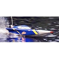 Cen Racing - 2059 - Grey Thunder EP 550 RC Racing Boat - Blue and White - 15 MPH by Cen Racing