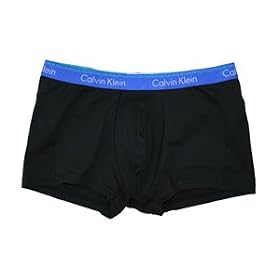 Calvin Klein men's pro stretch harbor double logo black trunk