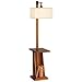 Astor Place Walnut Tray and Shelf Floor Lamp