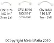 18G CURVED STEEL BARBELL CRV181/4 - 18G 1/4