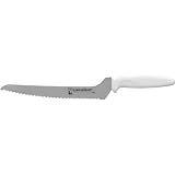 LamsonSharp Offset Bread Knife with a Wavy Edge - White Handle (7.5)