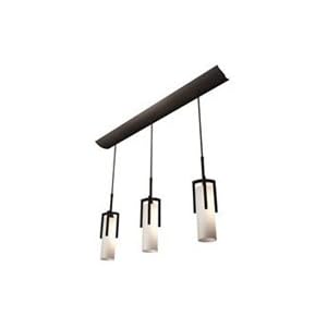 American Fluorescent REPB313RBEC Restoration Metal Frame Pendant, 3-Light, Linear, Oil... by American Fluorescent