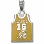 Pau Gasol Los Angeles Lakers "Gasol 16" 5/8" Enamel Jersey Pendant - Sterling Silver Jewelry