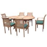 HUMBER TEAK 13 PIECE GRADE A TEAK OUTDOOR DINING SET