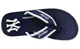 NY New York Yankees Flip Flop Sandals Thongs Fits Women's 7-8 with MLB Baseball Sports Team Logos