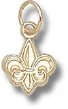 Louisiana-Lafayette Ragin' Cajuns Solid 10K Gold Fleur De Lis 3/8'' Pendant