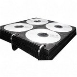 Vaultz Media Binder Sleeves, 8 CD/Sleeve, 25 EA/PK, Black