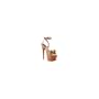 Sandal With Sawdust Faux Wood Bottom And 6 1/2 Inch Heel (Tan Leather;6)