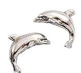 STERLING SILVER MINI DOLPHIN EARRINGS ON POSTS