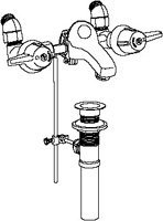 Central Brass 1178 Da 2 Handle Slant Back Lavatory Faucet