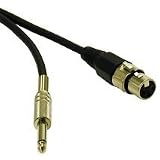 Impact Acoustics Pro-Audio - Audio cable - 22 AWG - phone mono 6.25 mm (M) - 3 pin XLR (F) - 1.5 ft - shielded foiled twisted pair (SFTP) - black
