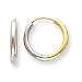 14k and Rhodium 2.5mm Hoop Earrings