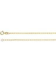 1.5 mm Hollow Belcher Rolo Chain 14K Yellow 7 Inch Ch226