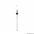ET2 Champagne E20681-09 Small Glass 1 Light 35 watt (39H x 3W) Torchiere Lighting in Chrome