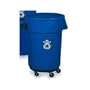 Rubbermaid-Blue Mobile Brute Container 32 Gallon (2634-06BL) Category: Material Transport Products