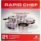 Kitchen items; 21 Piece Stainless Steel Nesting Cookware Set/with Detachable Handle