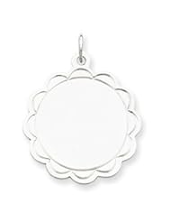 Sterling Silver Engraveable Disc Charm
