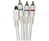 Steren Python - Video / digital audio cable (optical) - component video / digital audio - RCA, TOSLINK (M) - RCA, TOSLINK (M) - 3 ft - double shielded - ( RG-59 ) - satin ivory
