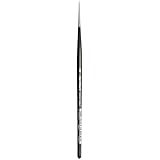 da Vinci Watercolor Series 36 Paint Brush, Round Kolinsky Red Sable with Black Handle, Size 10/0
